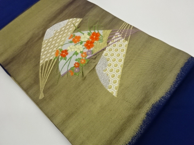JAPANESE NAGOYA OBI / WOVEN FLOWERS